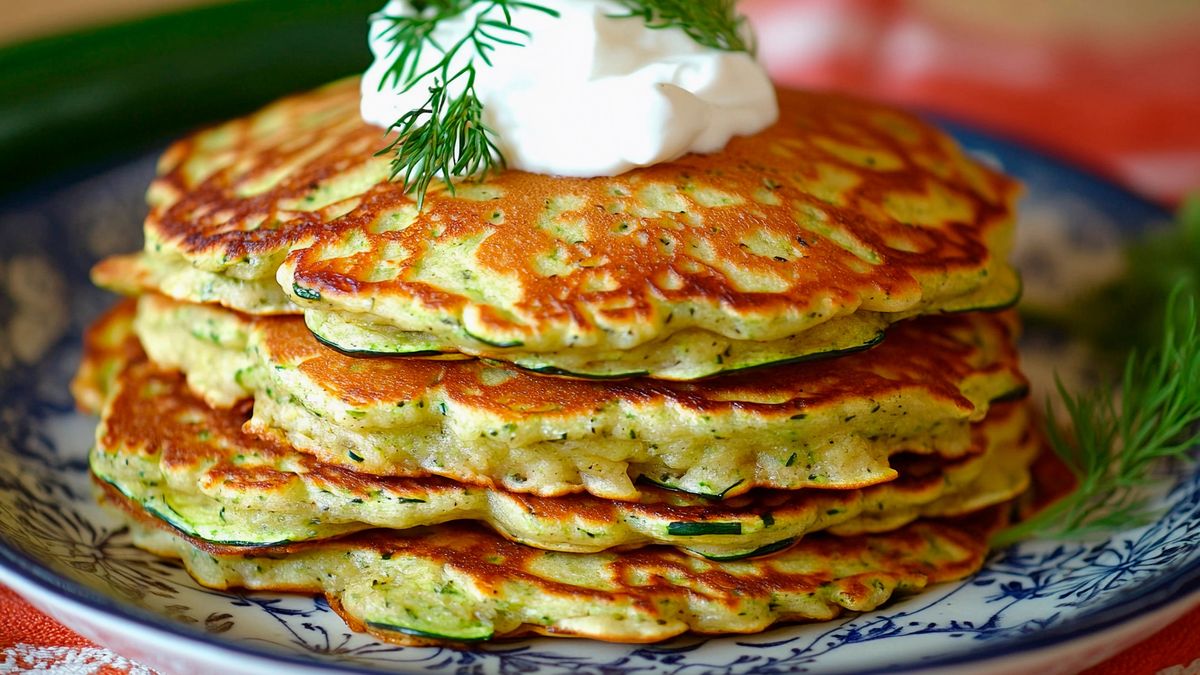 Placki z cukinii po turecku świetnie smakują i prezentują się