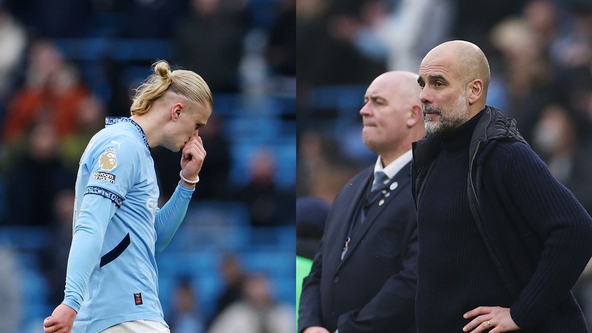 Getty Images / Na zdjęciach: Erling Haaland oraz Pep Guardiola