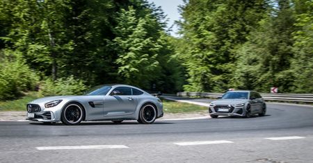 Test: Mercedes-AMG GT R i Audi RS 6 na trasie GSMP Limanowa - wyścig górski!