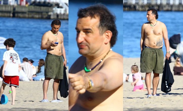 Michał Koterski wczasuje się z synem w Sopocie