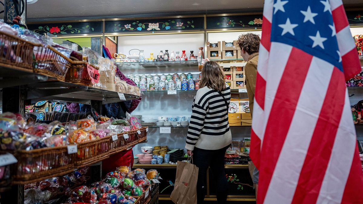 US Economy Ahead Of Personal Consumption Expenditures Price Index Figures Release
Shoppers inside a store in the Chinatown neighborhood of San Francisco, California, US, on Thursday, March 27, 2025. The Bureau of Economic Analysis is scheduled to release personal consumption figures on March 28. Photographer: David Paul Morris/Bloomberg via Getty Images
Bloomberg
consumer products, cpe, u.s. economy, united states of america, business news, u.s., consumer staples, shop, personal consumption expenditures, north american, american, u.s.a., consumer goods, retail, consumer goods, us, industries, americas, stores, shops