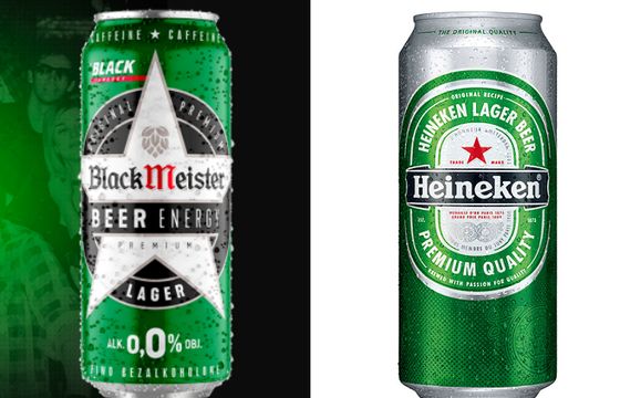 Nowe piwo z kofeiną BlackMeister w puszkach kojarzących się z Heinekenem, koncern interweniuje