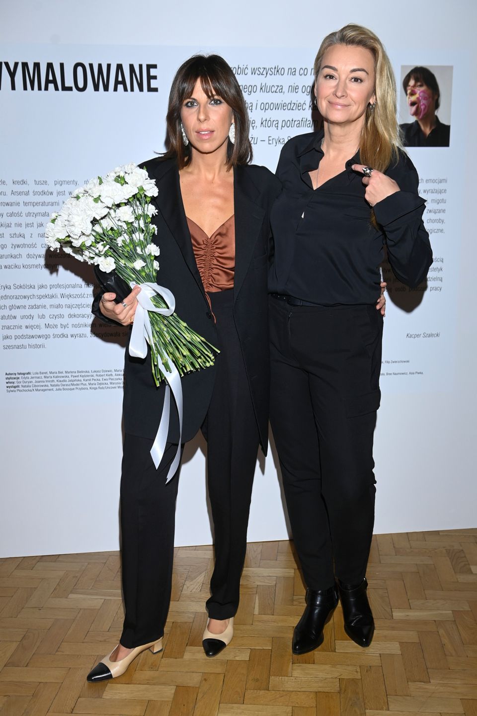 Martyna Wojciechowska, Eryka Sokólska - Wernisaż wystawy "Wymalowane" Eryki Sokólskiej