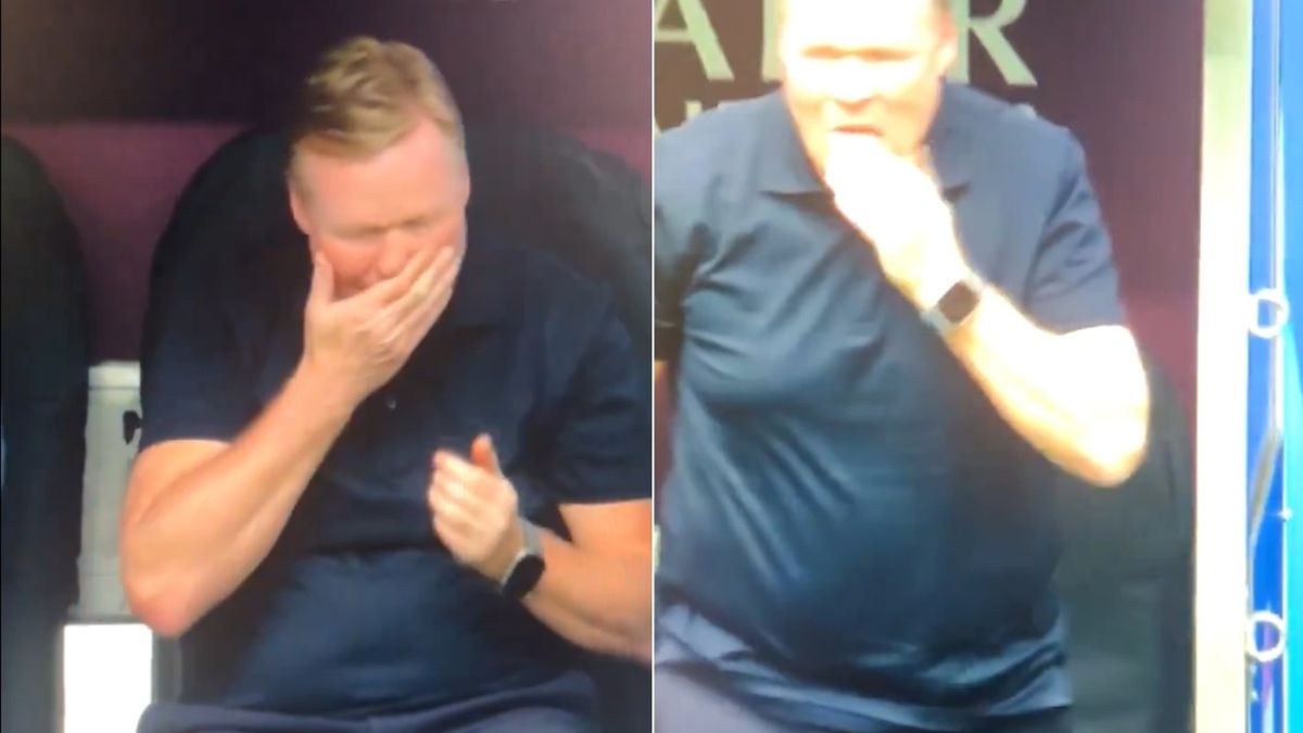 Ronald Koeman podczas meczu Polska-Holandia