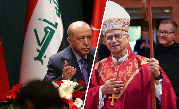 Erdogan apeluje do papieża Leona XIV. W tle  wojna w Gazie