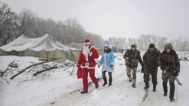Mikołaj-ochotnik odwiedził ukraińskich żołnierzy