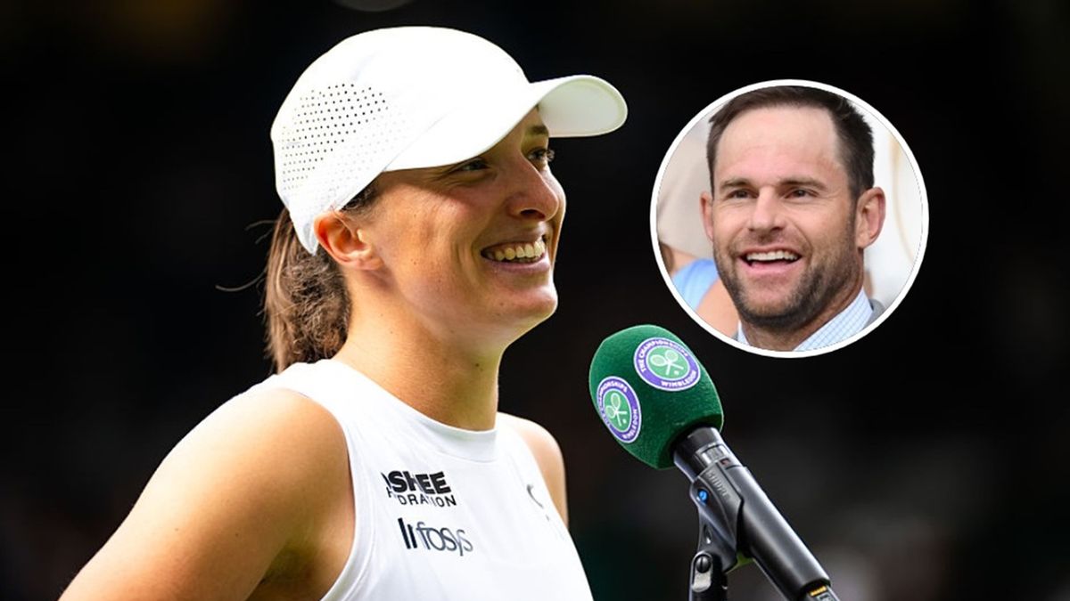   / Karwai Tang/WireImage i Robert Prange for Getty Images / Na zdjęciu: Iga Świątek i Andy Roddick (w kółeczku)
