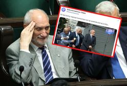 Macierewicz chciał uciec. Został nagrany