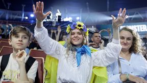Ukraińcy "wymalowali Spodek na żółto i na niebiesko". Świetna atmosfera na meczu Ukraina - Serbia
