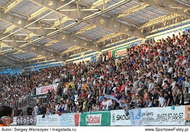 Stadion w Togliatti zawsze odwiedza wielu kibiców. Nie inaczej powinno być podczas meczu Rosja - Polska