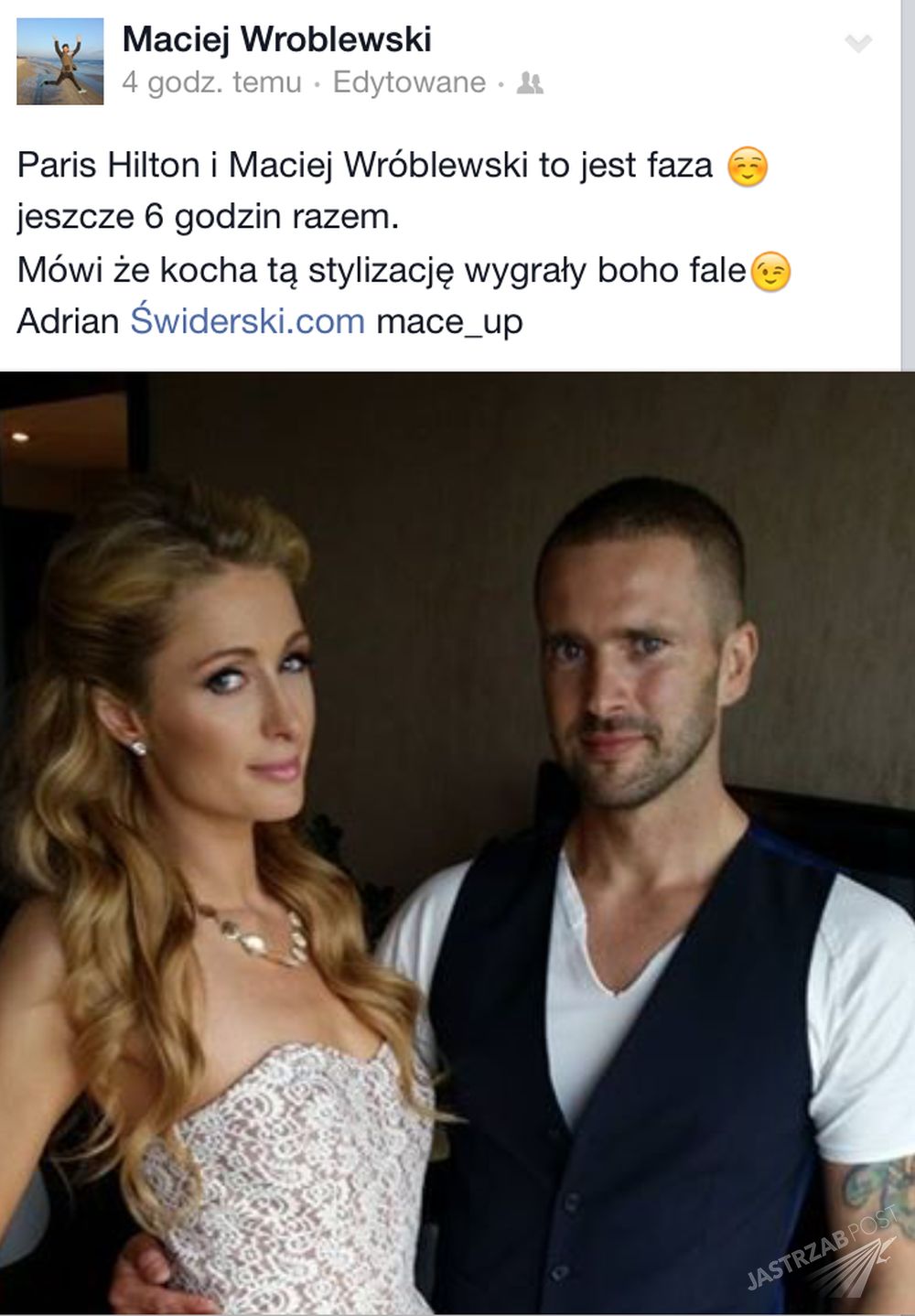 Paris Hilton i Maciej Wróblewski