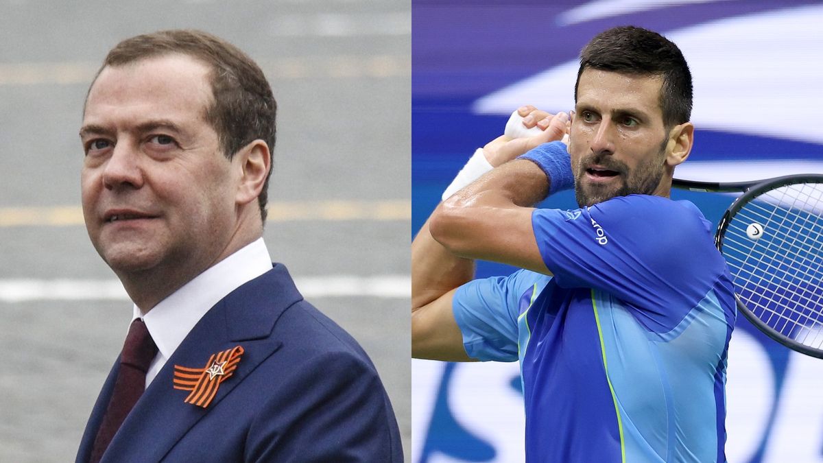 Na zdjęciu: Dmitrij Miedwiediew (Dmitri Chirciu/Anadolu Agency) oraz Novak Djoković (Matthew Stockman)