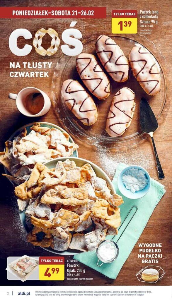 Tłusty czwartek w Aldi 2022 - promocje na pączki i donuty