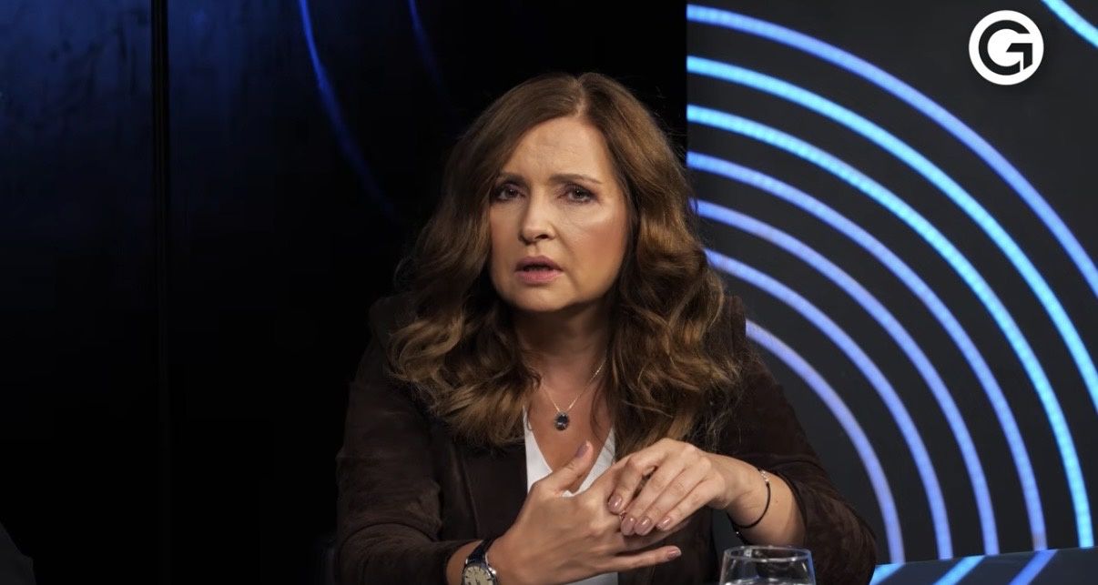 Agnieszka Gozdyra podczas rozmowy