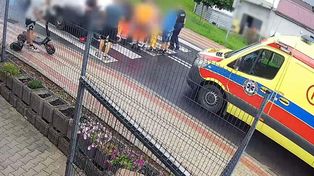 Lubawa: 12-latek na elektrycznej hulajnodze wpadł pod samochód dostawczy. Nie miał kasku