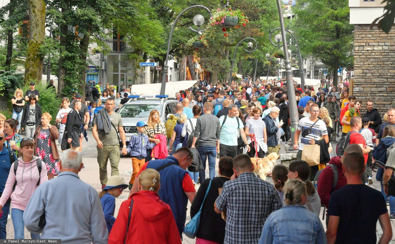 Najazd turystów na Zakopane