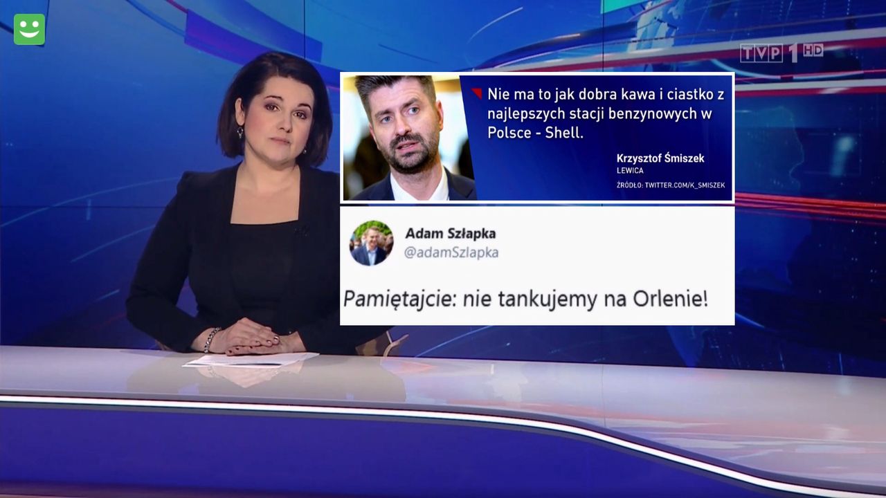 Posłowie bojkotują stacje Orlenu. "Wiadomości" pokazują atak w Rymaniu