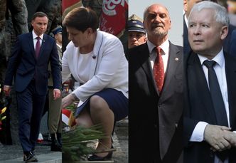 Duda, Szydło, Macierewicz i Kaczyński upamiętniają 73. rocznicę wybuchu Powstania Warszawskiego (ZDJĘCIA)