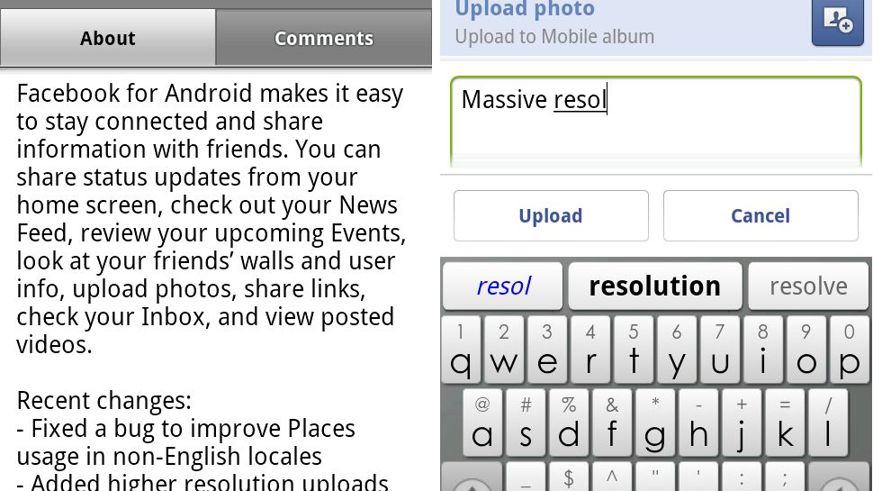 Facebook dla Androida ponownie zaktualizowany 1