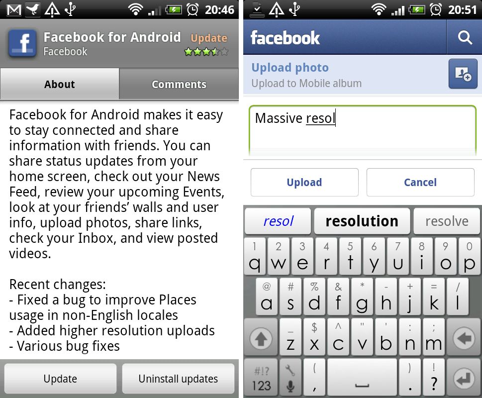 Facebook 1.4.1 dla Androida