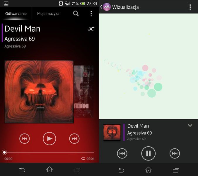 Xperia Z - odtwarzacz Walkman