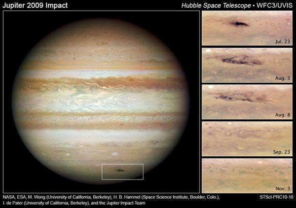 Zdjęcia Jowisza po zderzeniu z asteroidą 2