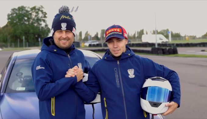 Prezes Lublin Motor Jakub Kępa (z lewej) i Dominik Kubera 