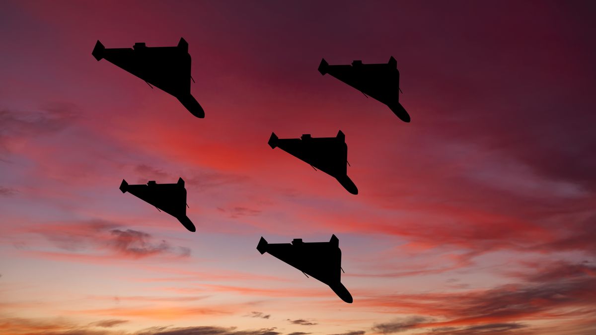 Iranian military unmanned aerial vehicle at sunset. Combat drone
Anton Petrus
shahed, shahed-136