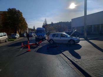 Czerwieńsk: Wypadek. Zderzenie motocyklisty z volkswagenem