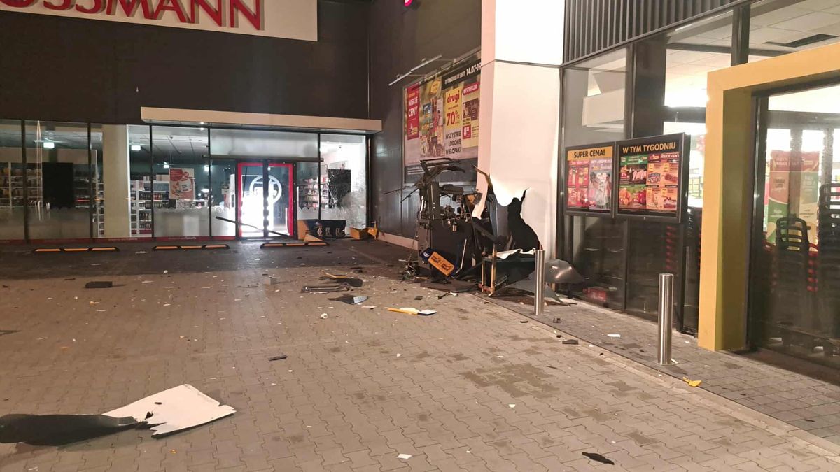 Bankomat wysadzony w Strzelnie (woj. kujawsko-pomorskie)