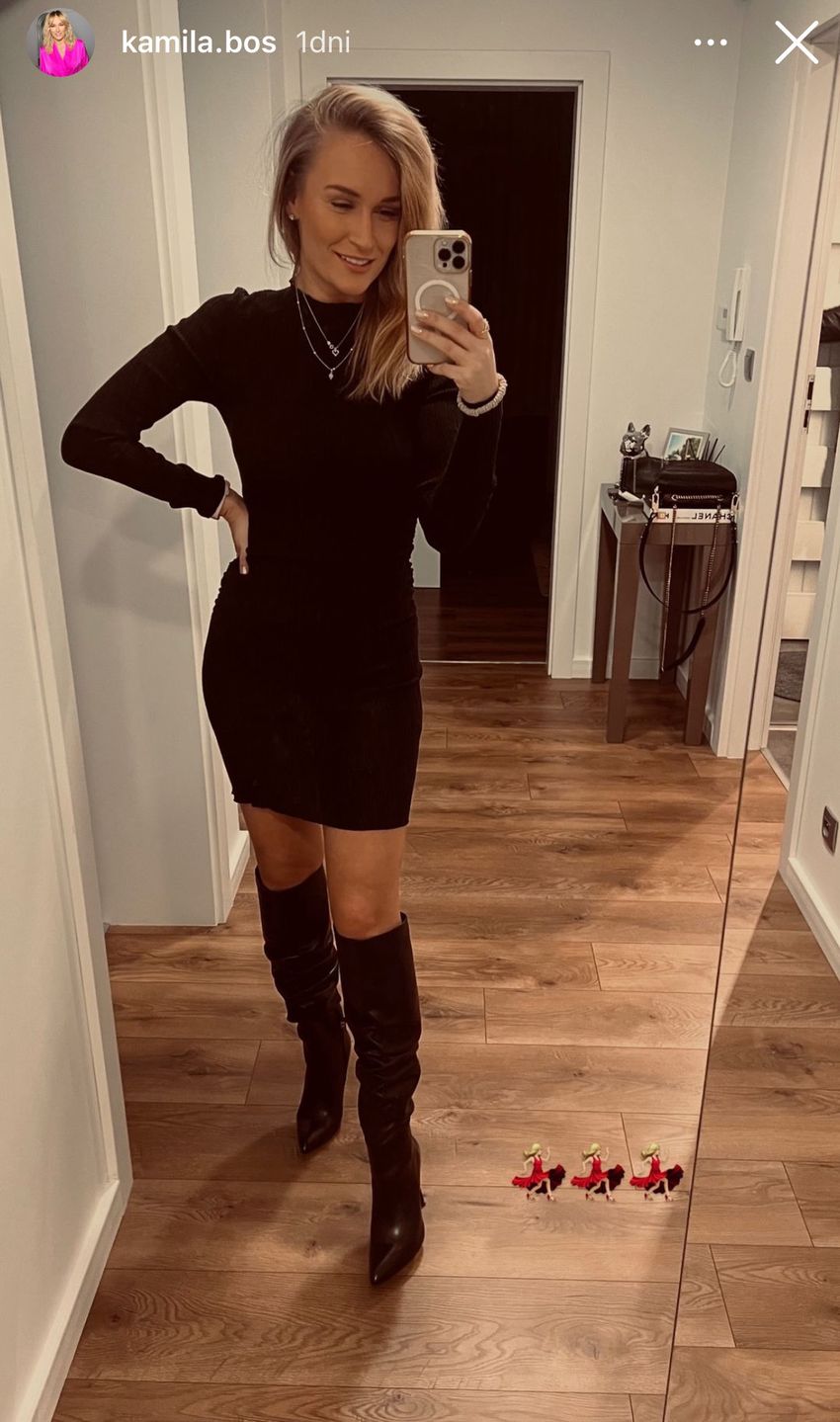 Kamila Boś w czarnej sukience