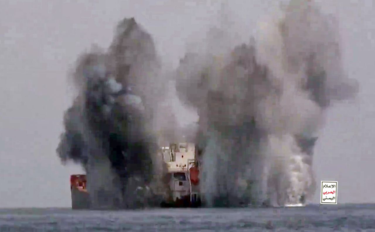 The Houthis attacked the bulk carrier Transworld Navigator in the Red Sea and the tanker Stolt Sequoia in the Indian Ocean (illustrative photo).