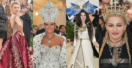 Gala MET 2018: odmieniona Kim Kardashian, Blake Lively, Rihanna w stroju papieża, Madonna w koronie... (DUŻO ZDJĘĆ)