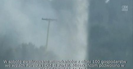 Dzikie pożary w okolicy Parku Narodowego Yosemite w Kalifornii