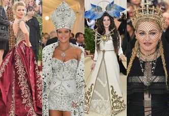 Gala MET 2018: odmieniona Kim Kardashian, Blake Lively, Rihanna w stroju papieża, Madonna w koronie... (DUŻO ZDJĘĆ)