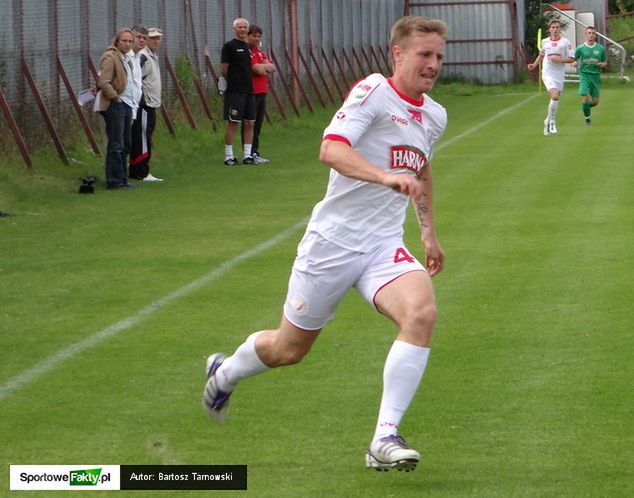 Sebastian Radzio w barwach Widzewa Łódź - wtedy choroba dała o sobie znać po raz pierwszy.