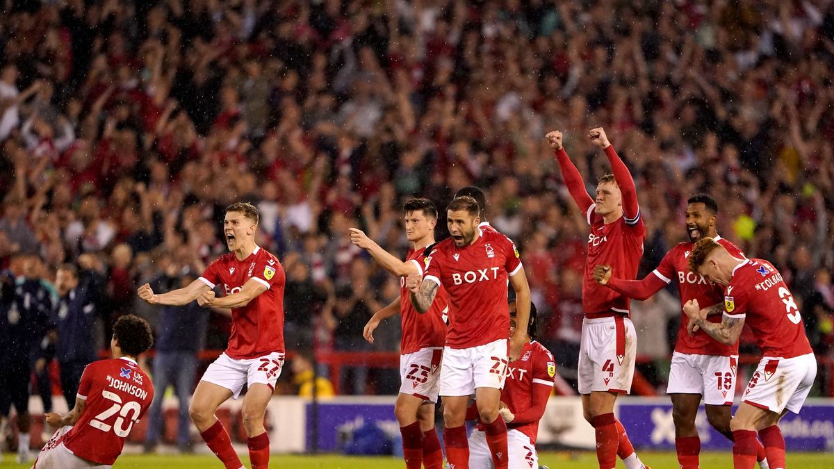 Getty Images / Mike Egerton/PA Images / Radość piłkarzy Nottingham Forest