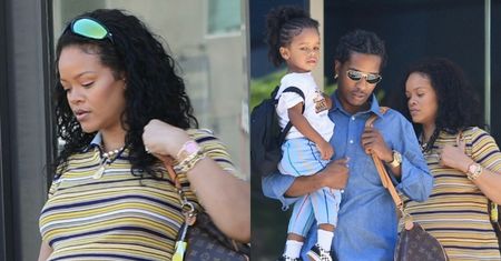 Rihanna w MOCNO zaawansowanej ciąży pędzi z dziećmi do lekarza. Towarzyszył jej A$AP Rocky
