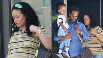 Rihanna w MOCNO zaawansowanej ciąży pędzi z dziećmi do lekarza. Towarzyszył jej A$AP Rocky