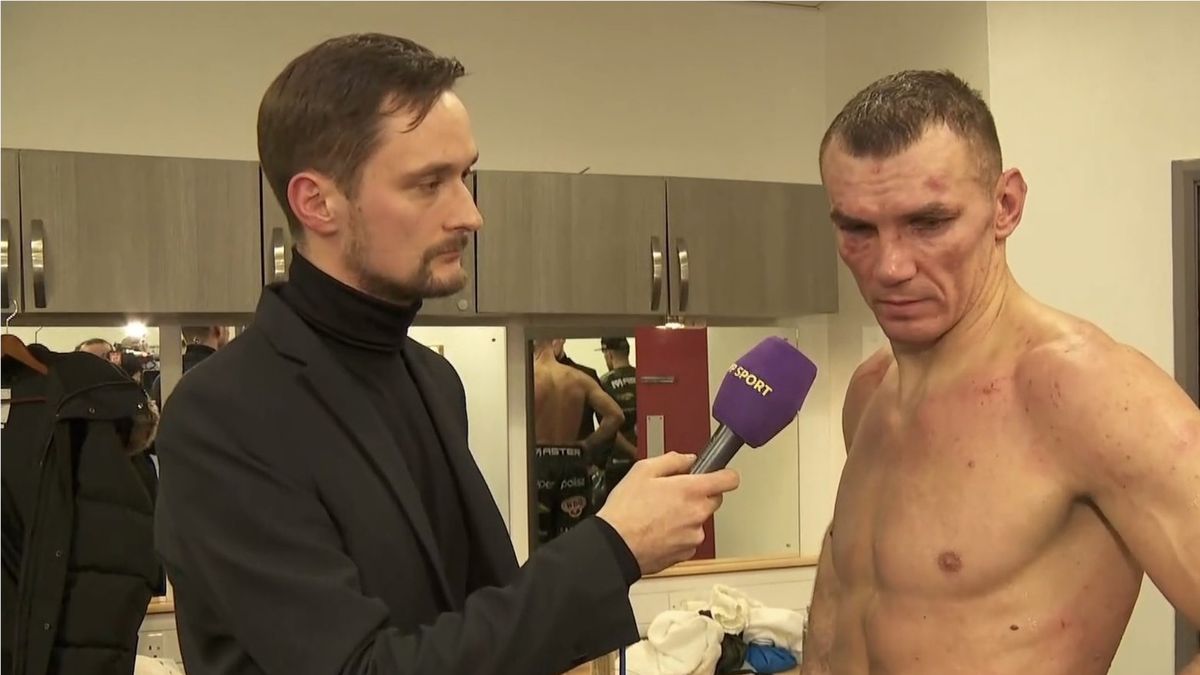 Twitter / TVP Sport / Na zdjęciu: Piotr Jagiełło (L) w rozmowie z Mateuszem Masternakiem.