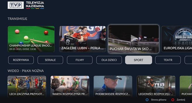 Transmisje i wideo TVP Sport dostępne na platformie hybrydowej TVP