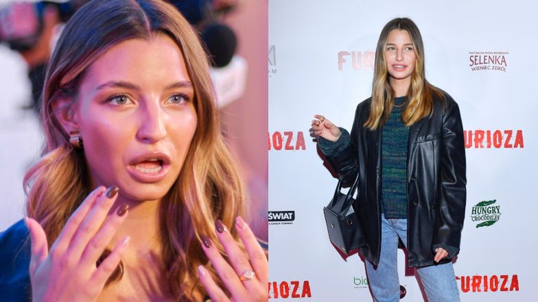 Julia Wieniawa tłumaczy się ze swetra na czerwonym dywanie