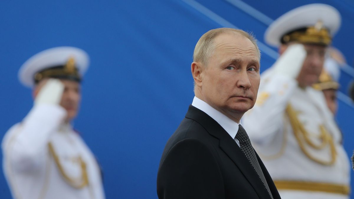 Russian President Putin Attends Navy Day Parade
SAINT PETERSBURG, RUSSIA - JULY 31: (RUSSIA OUT) Russian President Vladimir Putin seen during the Navy Day Parade, on July, 31 2022, in Saint Petersburg, Russia. President Vladimir Putin has arrived to Saint Petersburg to review Main Naval Parade involving over 50 military ships on Russia's Navy Day. (Photo by Contributor/Getty Images)
Contributor