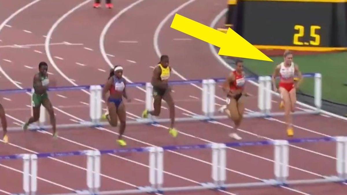 Twitter / x.com/sport_tvppl / Na zdjęciu: finał biegu 100 m przez płotki kobiet na MŚ Tokio 2025