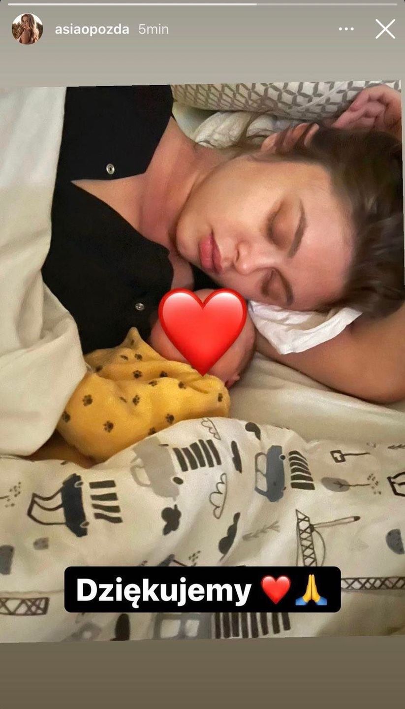 Joanna Opozda z synem Vincentem
