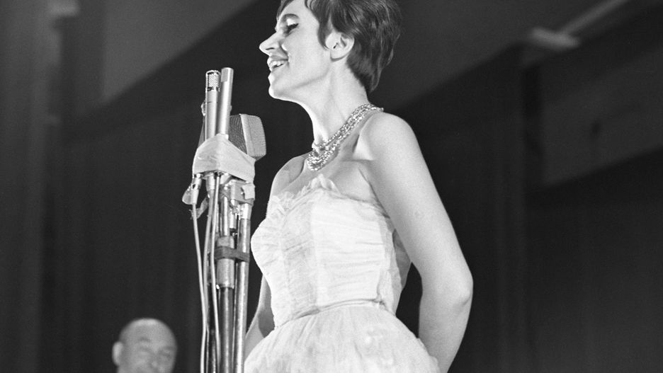 Wiesława Drojecka na festiwalu w Sopocie, 1961 r.