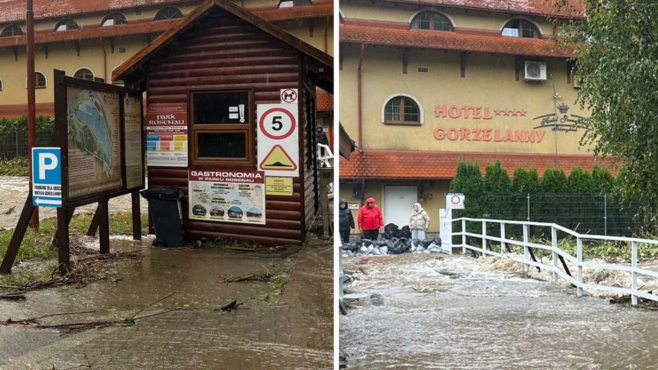 Woda odcięła jedną z dróg do hotelu