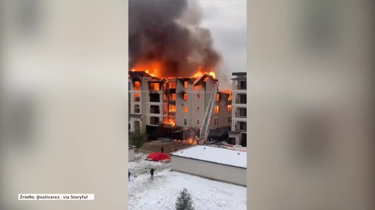 Ogromny pożar osiedla w Teksasie