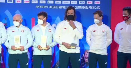 Ślubowanie polskich olimpijczyków przed zimowymi igrzyskami w Pekinie.