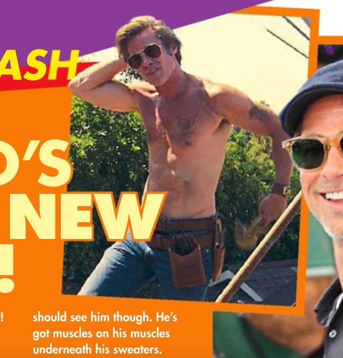 Brad Pitt bez koszulki